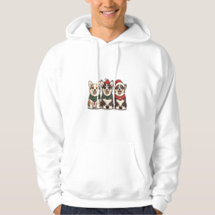 Cute Christmas Welsh Corgi Dogs Santa Puppy Holida Hoodie