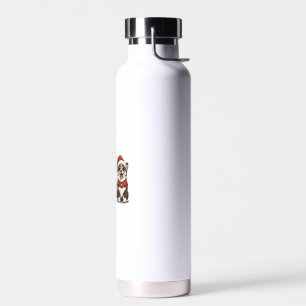 Cute Christmas Welsh Corgi Dogs Santa Puppy Holida Water Bottle