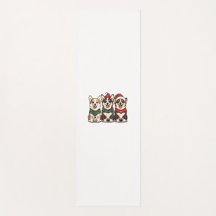 Cute Christmas Welsh Corgi Dogs Santa Puppy Holida Yoga Mat