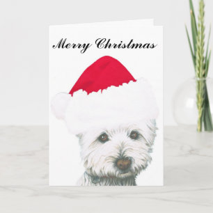 Cute Christmas Westie Dog Holiday Card