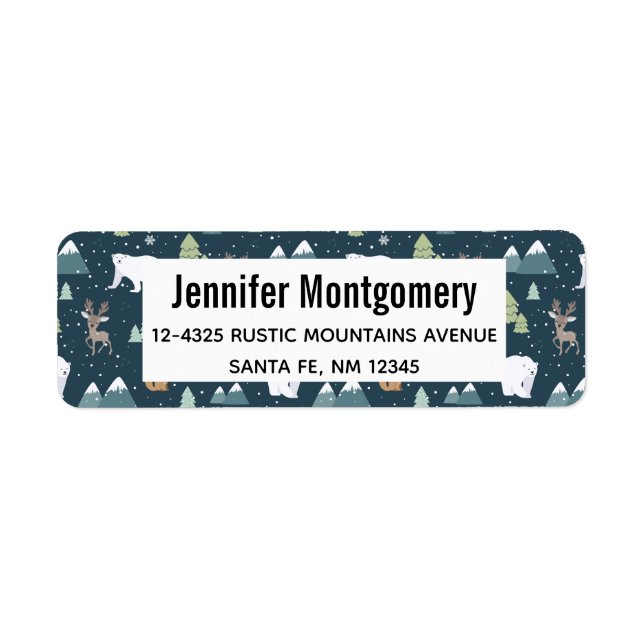 Cute Christmas Winter Animals Rustic Pattern (Front)