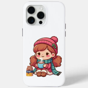 Cute Christmas/winter girl with cocoa iPhone 15 Pro Max Case