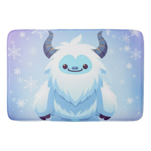Cute Christmas/winter yeti Bath Mat