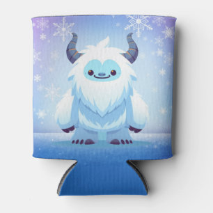 Cute Christmas/winter yeti Can Cooler