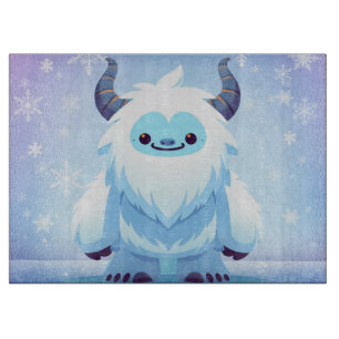 Cute Christmas/winter yeti Cutting Board