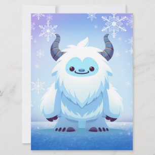 Cute Christmas/winter yeti Holiday Card