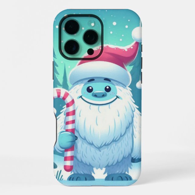 Cute Christmas/winter yeti iPhone Case (Back)