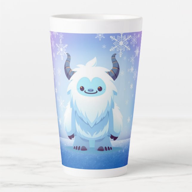 Cute Christmas/winter yeti Latte Mug (Front)