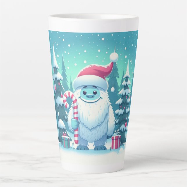 Cute Christmas/winter yeti Latte Mug (Front)