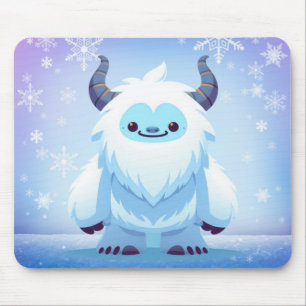 Cute Christmas/winter yeti Mouse Mat