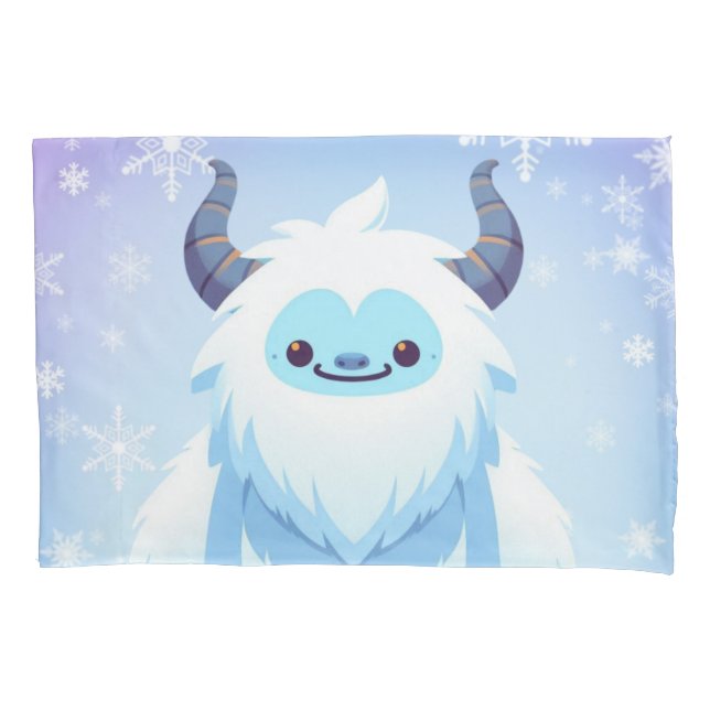 Cute Christmas/winter yeti Pillowcase (Front)