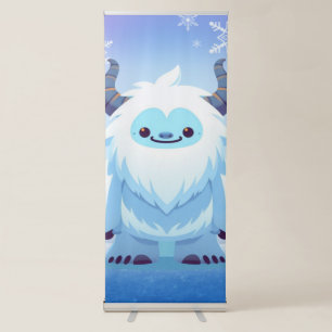 Cute Christmas/winter yeti Retractable Banner