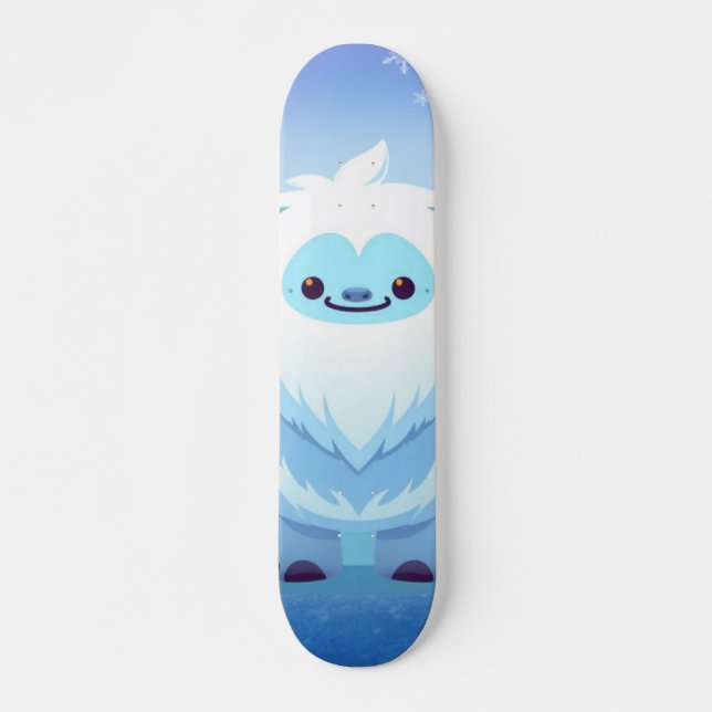 Cute Christmas/winter yeti Skateboard (Front)