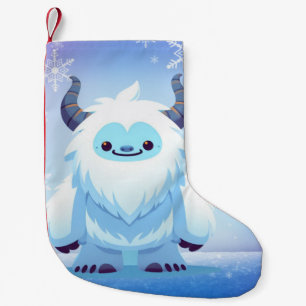 Cute Christmas/winter yeti Small Christmas Stocking