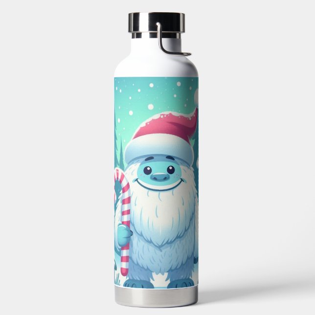 Cute Christmas/winter yeti Water Bottle (Left)