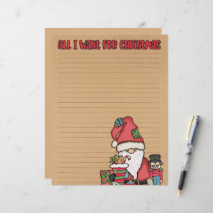 cute Christmas wish list Stationery paper