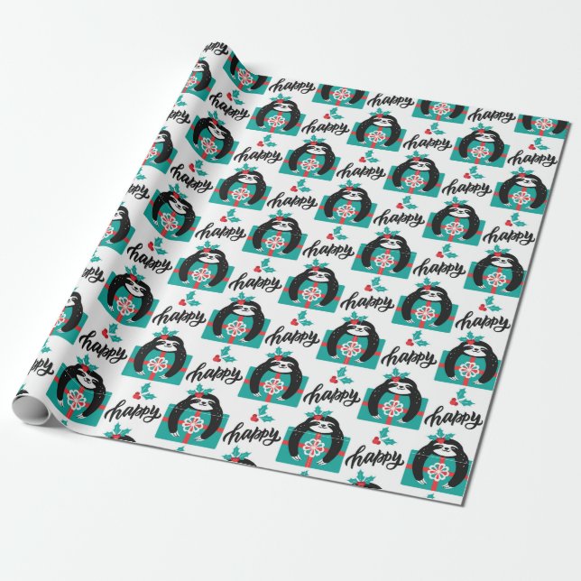 Cute Christmas Wrapping Paper (Unrolled)