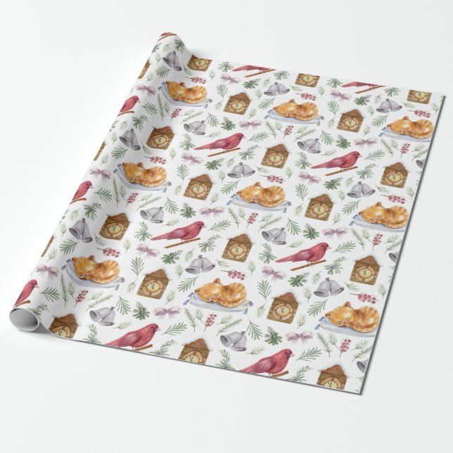 Cute Christmas Wrapping Paper (Unrolled)