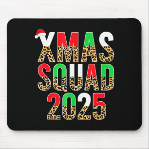 Cute Christmas Xmas Squad 2025 Leopard Print Famil Mouse Mat
