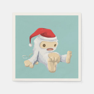 Cute Christmas Yeti Toy Doll Napkin