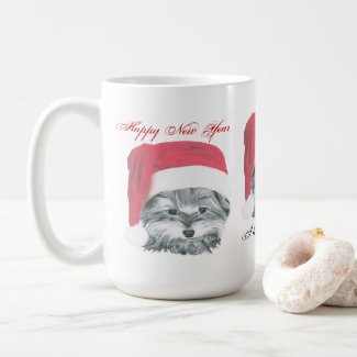 Cute Christmas Yorkie Dog Mug