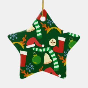 Cute Christmastime Holiday Gear Ceramic Tree Decoration