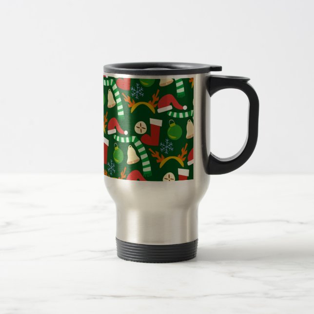 Cute Christmastime Holiday Gear Travel Mug (Right)