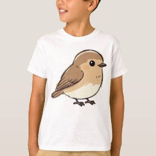Cute Chubby Bird Illustration - Hand-Drawn Little T-Shirt