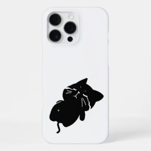 Cute Chubby Black Cat iPhone 16 Pro Max Case