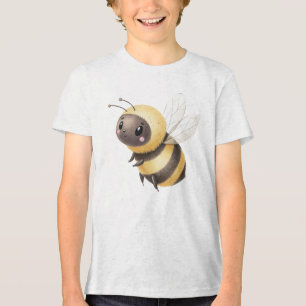 Cute Chubby Bumblebee Illustration Tri-Blend Shirt