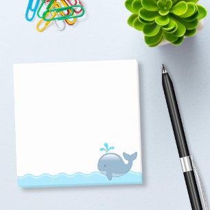 Cute Chubby Cartoon Whale Post-it Notes
