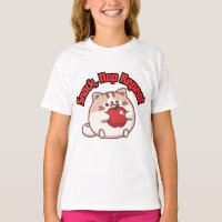 Cute Chubby Cat kawaii Design T shirt