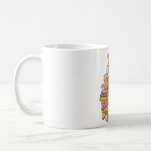 Cute Chubby Cat Reading Book and Coffee Classic Mu Mug