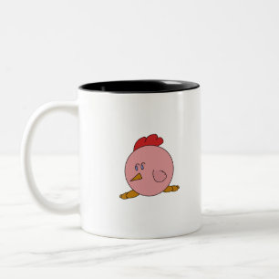Cute Chubby Chicken Two-Tone Coffee Mug