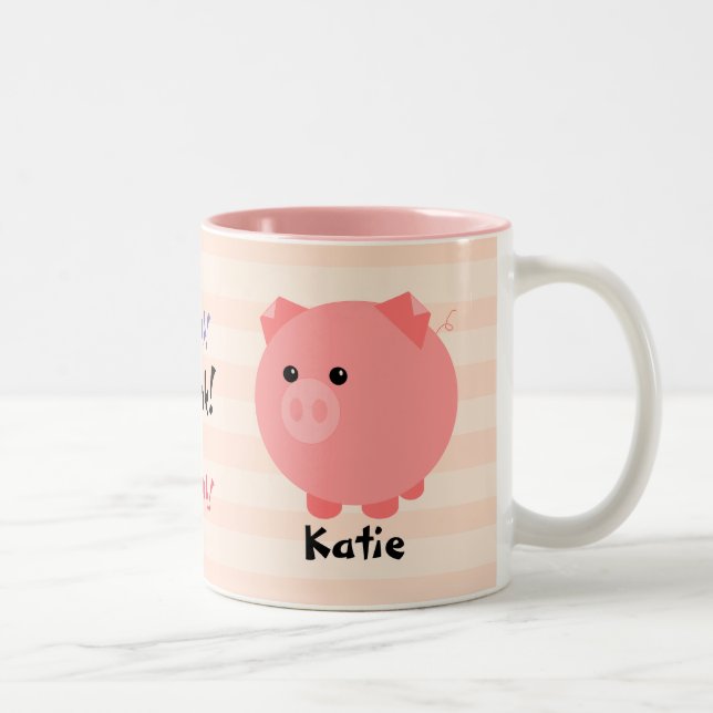 Cute Chubby Pig  Mug (Right)