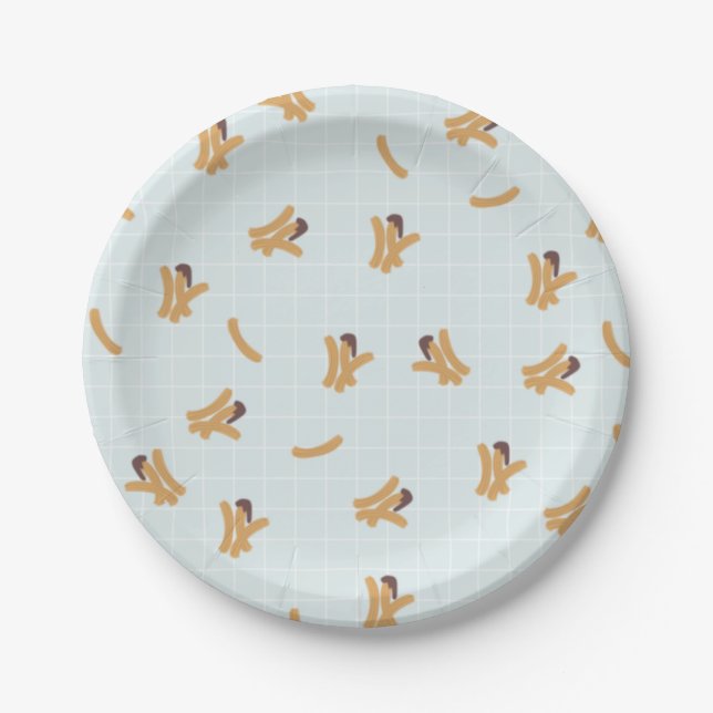 Cute Churros Paper Plates (Front)