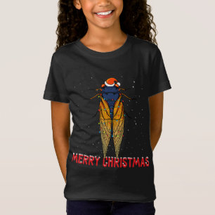 Cute cicada Christmas Tree Lights Xmas Holidays T-Shirt