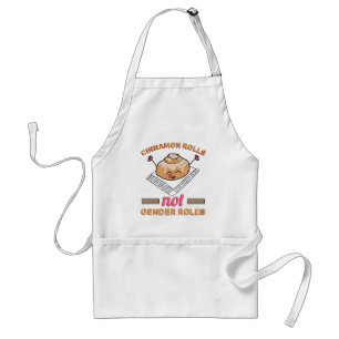 Cute Cinnamon Roll not Gender Roles Funny Feminist Standard Apron