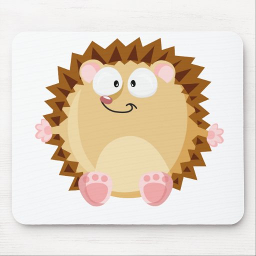Image of Cute circle hedgehog Mouse Mat
