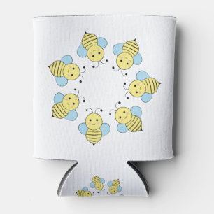 Cute Circle of Bees Can Cooler