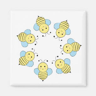 Cute Circle of Bees Magnet