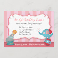 Cute Circus Animals Theme Birthday Party, for Kids