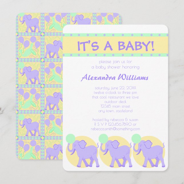 Cute Circus | Baby Shower Its A Baby Adorable Invitation (Front/Back)