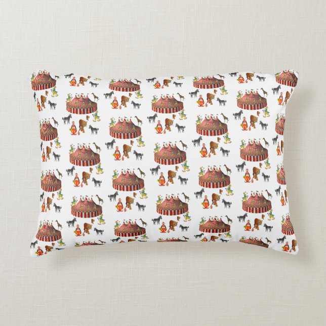 Cute Circus Decorative Throw Pillow (Front)