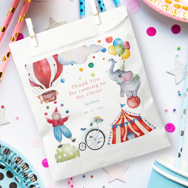 Cute Circus Kids Birthday Party Favour Bags (Creator Uploaded)