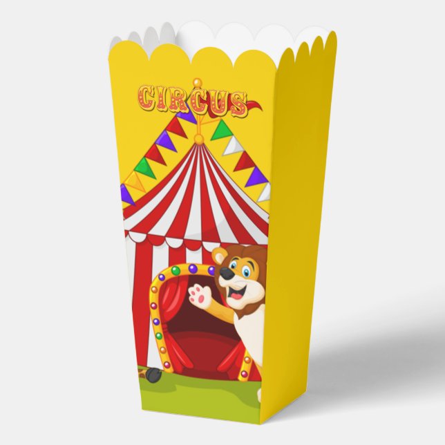 Cute Circus party popcorn  Favour Box (Front)