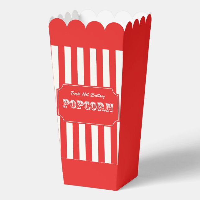 Cute Circus party popcorn Favour Box (Back)