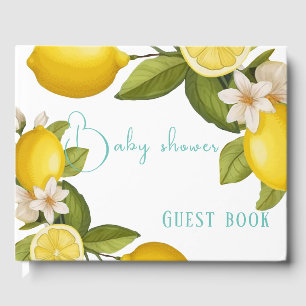 Cute citrus Baby shower massage  Guest Book