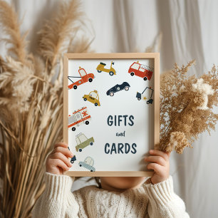 Cute City Cars Birthday Sign