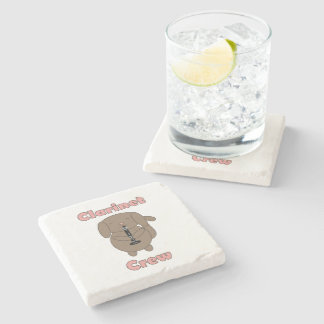 Cute Clarinet Crew Puppy Dog Stone Coaster